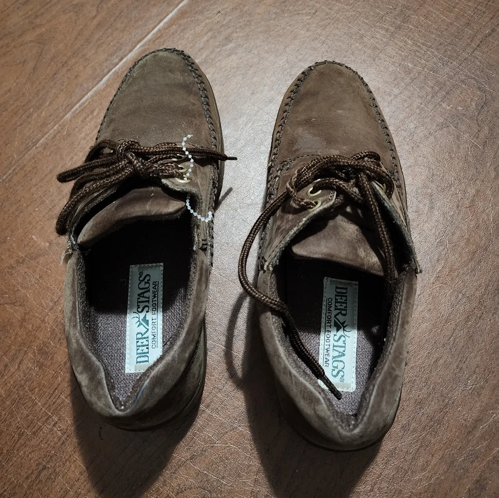 Deer Stags Men's Dark Brown Boat Shoes